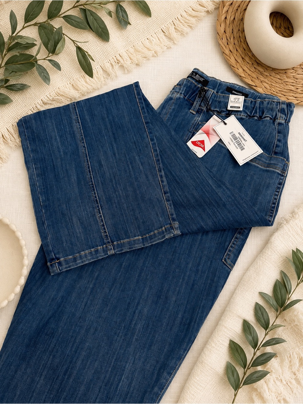 NWT Judy Blue High Waist Elastic Waist Vintage Straight Jeans 20W